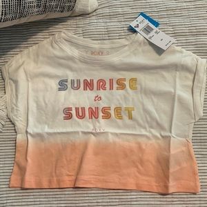 NWT size 8 and size 6 Roxy girls crop shirt